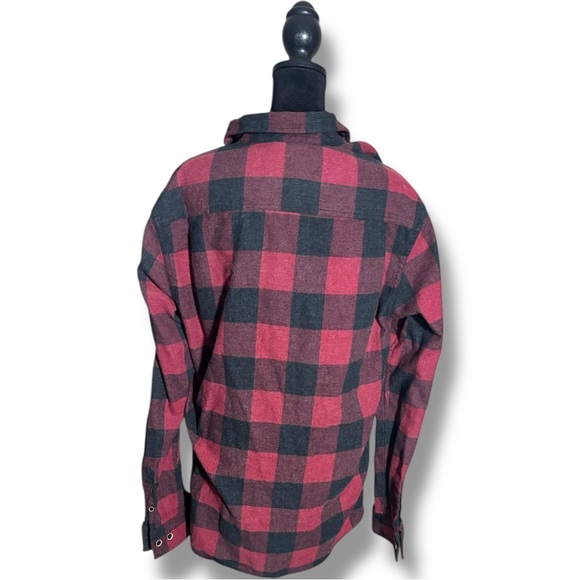Weatherproof Vintage Cream and Orange Label Red/Black Classic Plaid Long Sleeve - Picture 5 of 16